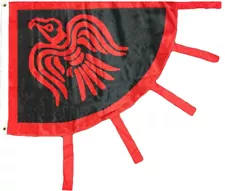 Red & Black Viking Raven Banner 2'x3' Flag ROUGH TEX® 100D