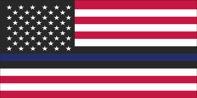 USA Red And Blue Line  - Bumper Sticker