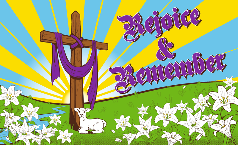 Rejoice And Remember 3'x5' Nylon Flag ROUGH TEX® 68D