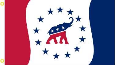 Republican Celebration 3'X5' Flag ROUGH TEX® 100D