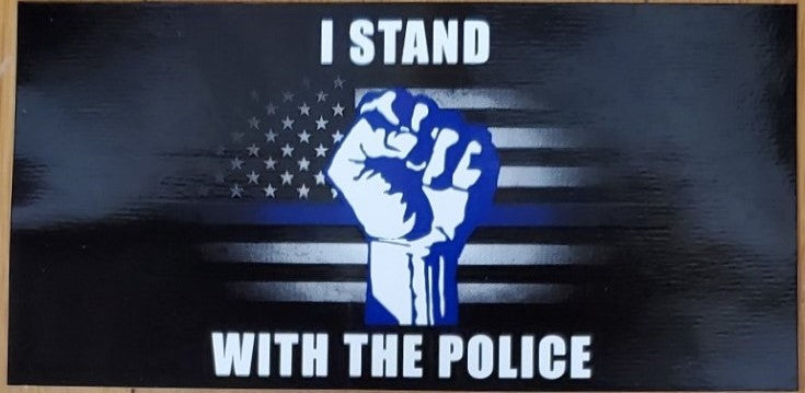 I Stand With The Police Fist Bumper Sticker
