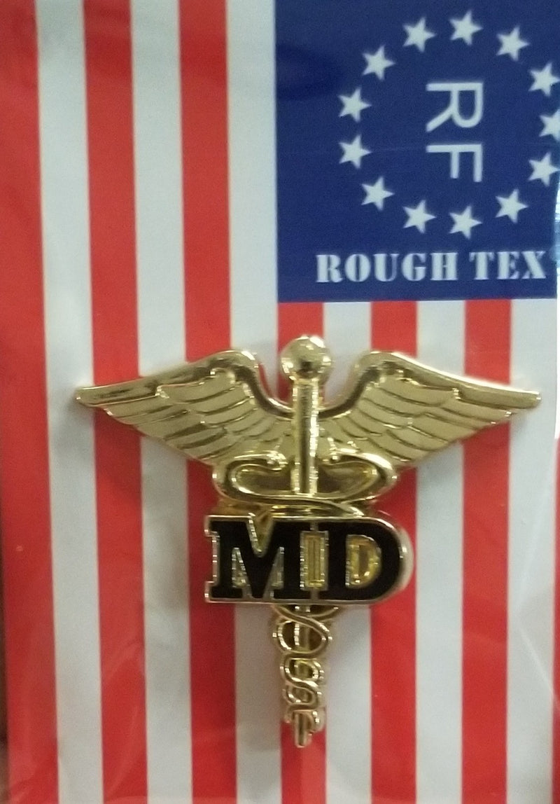 Medical Label Pin Caduceus MD Lapel Pin Medical Doctor Hospital