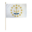 Rhode Island Stick Flags - 12''x18'' Rough Tex ®68D