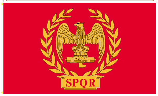 Alternative Rome Flag Roman Empire Crest 3'X5' Flag Rough Tex® 100D SPQR