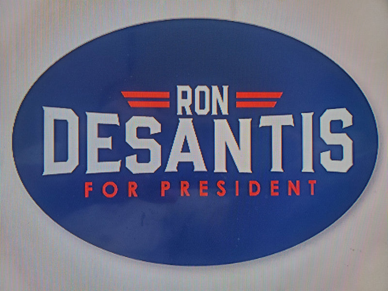 Ron DeSantis For President Oval Bumper Sticker