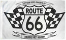 Route 66 Checkered 3'X5' Flag ROUGH TEX® 100D Rt 66 Get Your Kicks America's 1st Highway