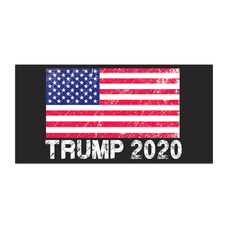 Trump 2020 Faded Flag Bumper Sticker