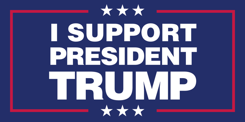 I SUPPORT PRESIDENT TRUMP OFFICIAL DONALD J. TRUMP BUMPER STICKERS PACK OF 50 WHOLESALE