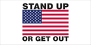 STAND UP OR GET OUT USA FLAG AMERICAN PATRIOT PRO USA BUMPER STICKERS PACK OF 50 WHOLESALE