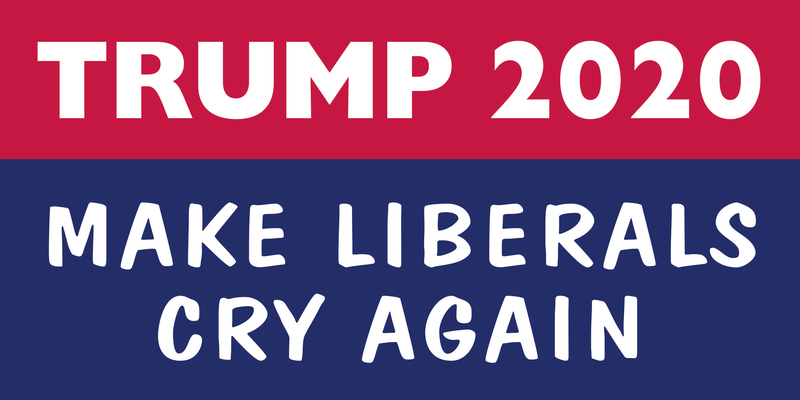 TRUMP 2020 MAKE LIBERALS CRY AGAIN BUMPER STICKERS PACK OF 50 WHOLESALE