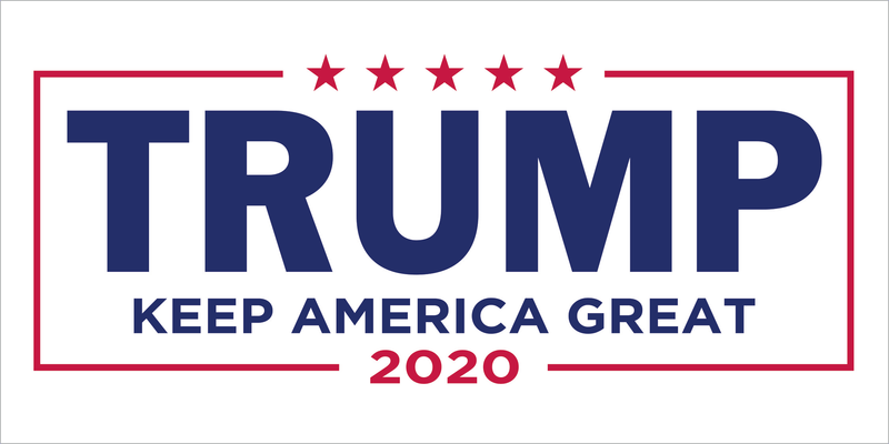 TRUMP KEEP AMERICA GREAT 2020 WHITE BLUE RED OFFICIAL BUMPER STICKERS PACK OF 50 WHOLESALE