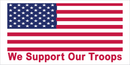 WE SUPPORT OUR TROOPS USA FLAG AMERICAN PATRIOT PRO USA BUMPER STICKERS PACK OF 50 WHOLESALE