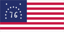 BENNINGTON 76 1776 AMERICAN FLAG OFFICIAL BUMPER STICKER PACK OF 50 WHOLESALE FULL COLOR