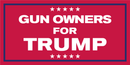 GUN OWNERS FOR TRUMP RED OFFICIAL BUMPER STICKER PACK OF 50 WHOLESALE FULL COLOR
