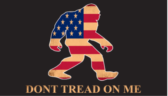 USA Bigfoot Don't Tread on Me 3'X5' Flag Rough Tex® 100D AMERICAN SOCIAL DISTANCING CHAMPION Big Foot