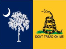 South Carolina Gadsden 12"x18" Flag With Grommets ROUGH TEX® 100D