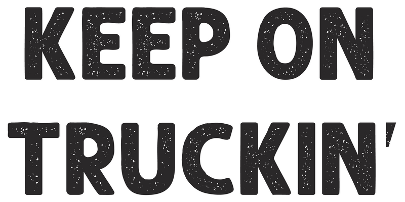 Keep On Trucking Trucker Blackout - Bumper Sticker