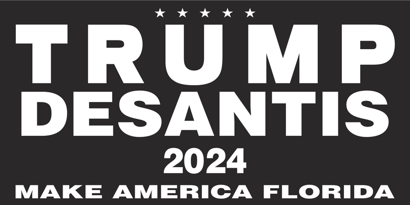 Trump DeSantis 2024 Make America Florida Blackout - Bumper Sticker