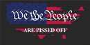 WE THE PEOPLE ARE PISSED OFF BLACK Bumper Sticker Made in USA American Flag