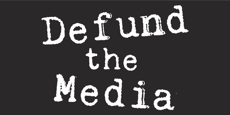 Defund the Media Black Bumper Sticker United States American Made