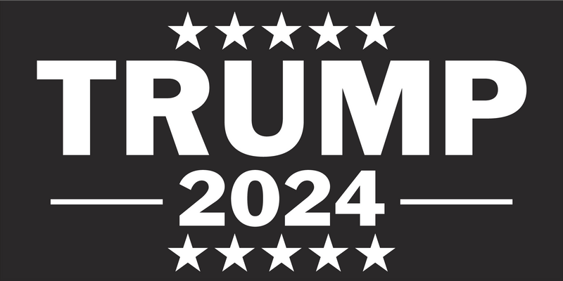 2024 Trump Black Bumper Sticker United States American Made