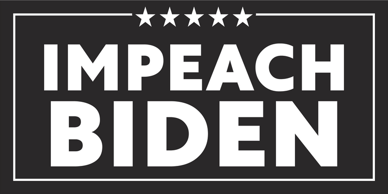 IMPEACH BIDEN Black Bumper Sticker United States American Made Trump FJB