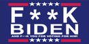FUCK BIDEN 2024 TRUMP Bumper Sticker United States American Made Color Red Blue