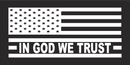 IN GOD WE TRUST USA FLAG Black Bumper Sticker United States American Made