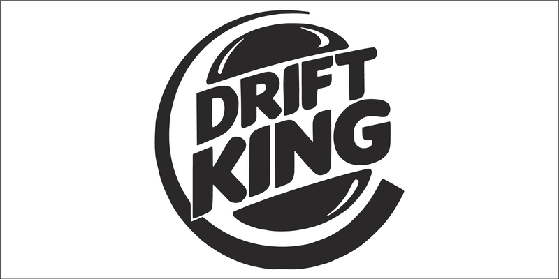 DRIFT KING Black Bumper Sticker United States American Made