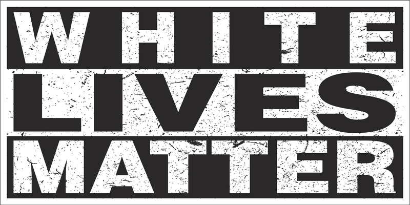 WHITE LIVES MATTER Black Bumper Sticker United States American Made