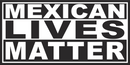 MEXICAN LIVES MATTER Black Bumper Sticker United States American Made