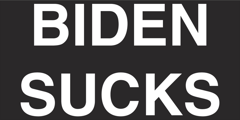 BLACKOUT BIDEN SUCKS Black Bumper Sticker United States American Made