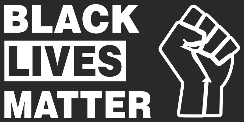 BLACK LIVES MATTER FIST Black Bumper Sticker United States American Made