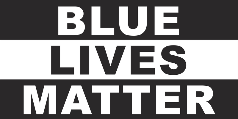 BLUE LIVES MATTER Black Bumper Sticker United States American Made