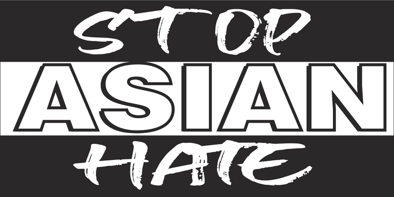 STOP ASIAN HATE ASIAN LIVES MATTER Black Bumper Sticker United States American Made