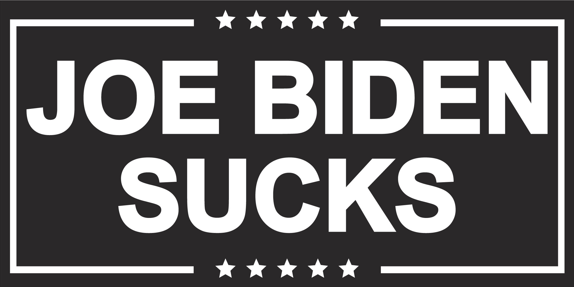 Adesivo Bumper Democratici SUKS FJB Biden SUKS Bluu - Decal In Vinile Per Auto, 3.75x7.5 Pollici