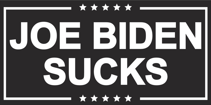 JOE BIDEN SUCKS Black Bumper Sticker United States American Made