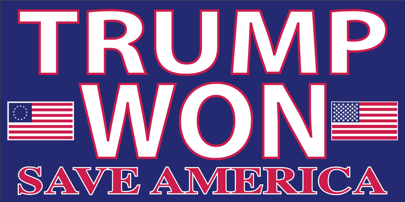 Trump Won Save America Betsy Ross USA Bumper Sticker Made In USA