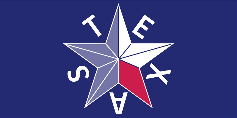 Texas Lone Star blue De Zavalla Bumper Sticker United States American Made Color Red Blue