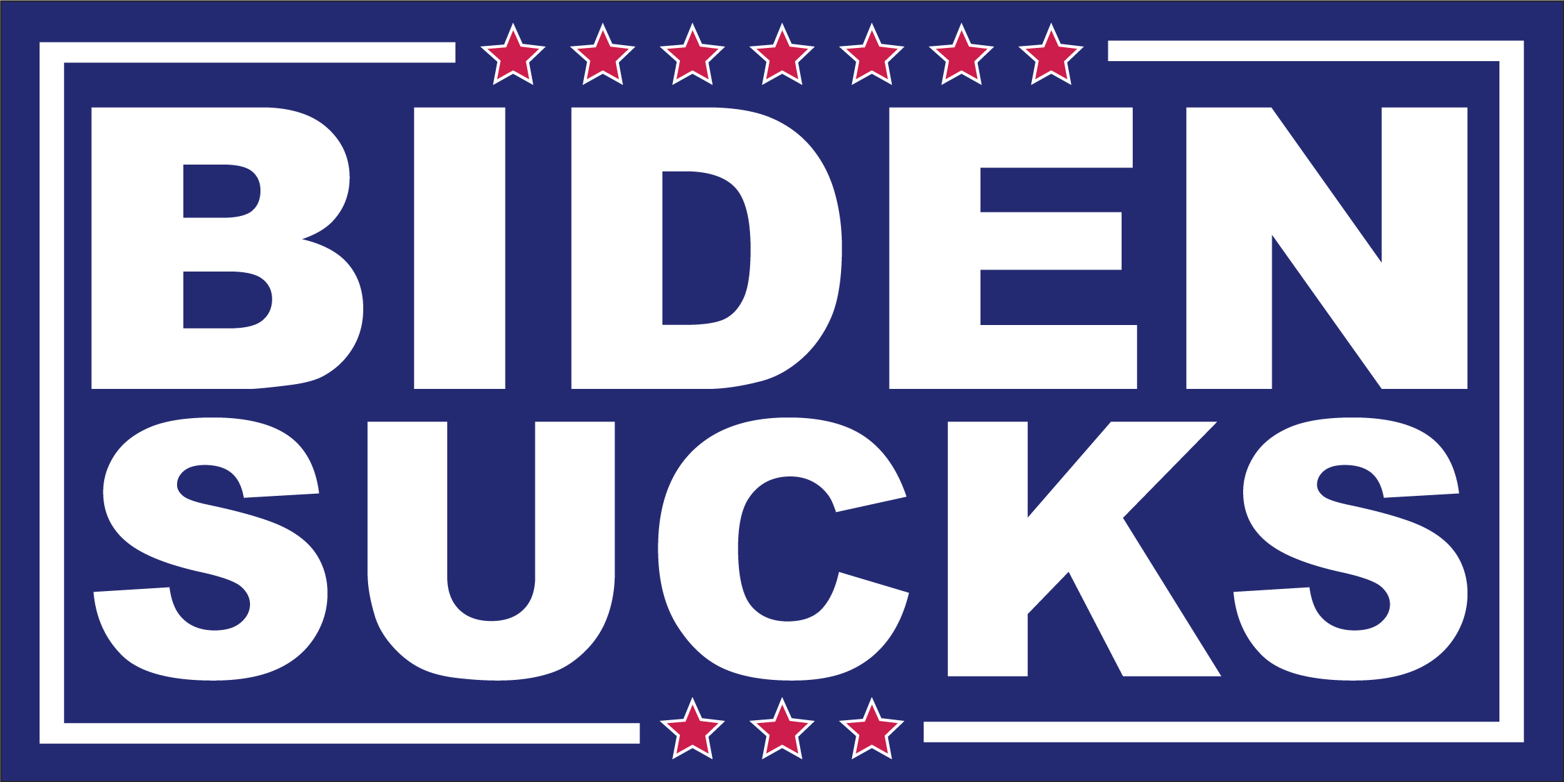 Biden Sucks Bold Bumper Sticker United States American Made Color Red