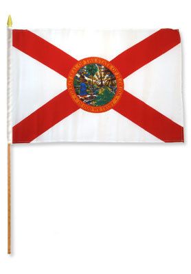 Florida Stick Flag In Poly- 4''x6'' Rough Tex®