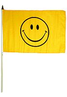 Smiley Stick Flag In Poly 4''X6''