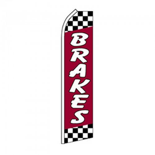 Brakes Red 11.5'x2.5' Swooper Flag Rough Tex® Knit Feather