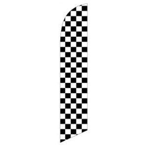 Checkered 11.5'x2.5' Swooper Flag Rough Tex® Knit Feather