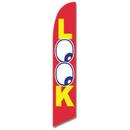 LOOK RED SWOOPER FLAG