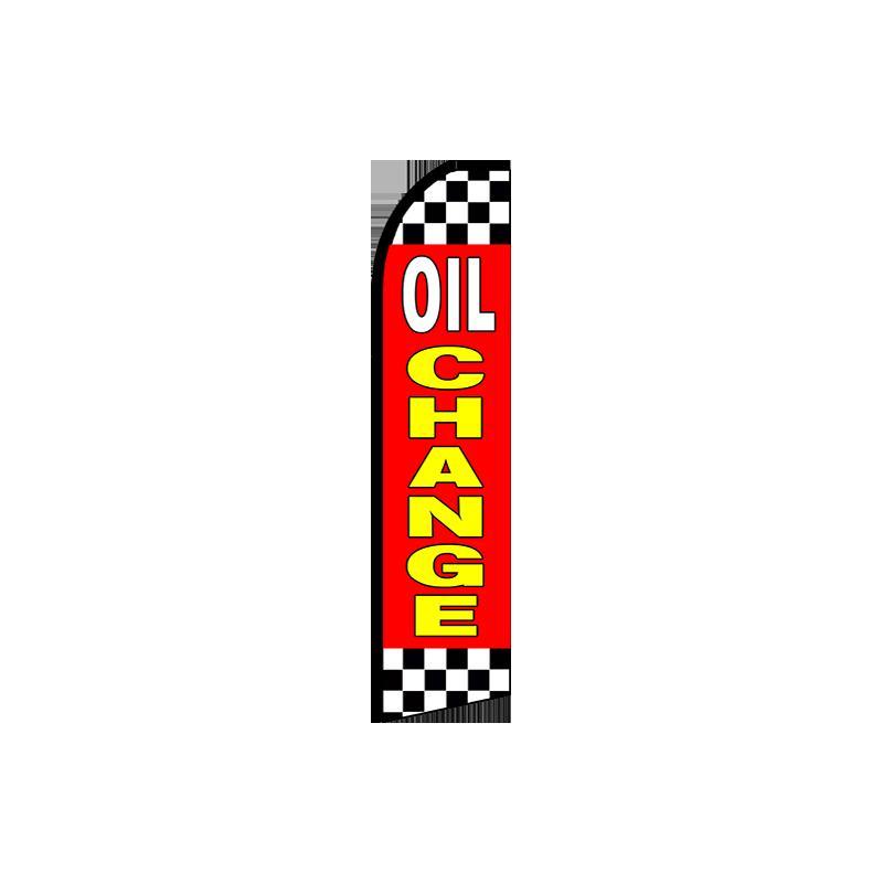 Oil Change Red Swooper Flag