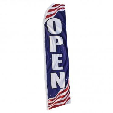 Open USA 11.5'x2.5' Swooper Flag Rough Tex® Knit Feather