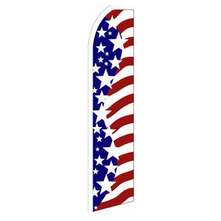 USA Stars and Stripes Pattern 11.5'x2.5' Swooper Flag Rough Tex® Knit Feather
