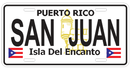 Puerto Rico San Juan Isla De Encanto Embossed License Plate