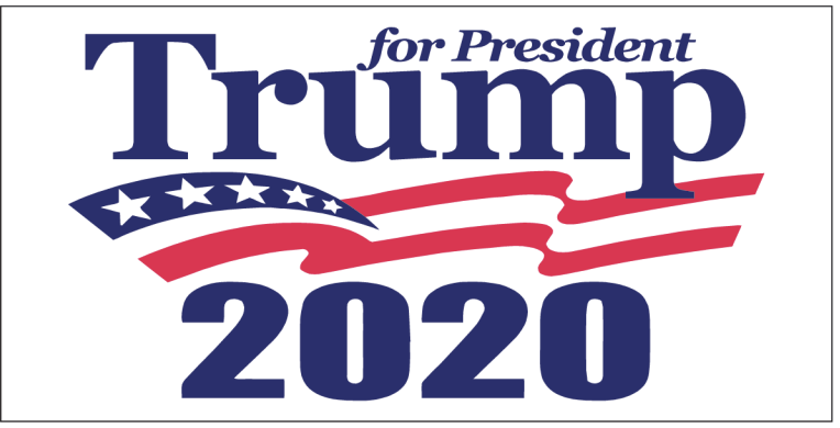 Trump For President White  - Bumper Sticker